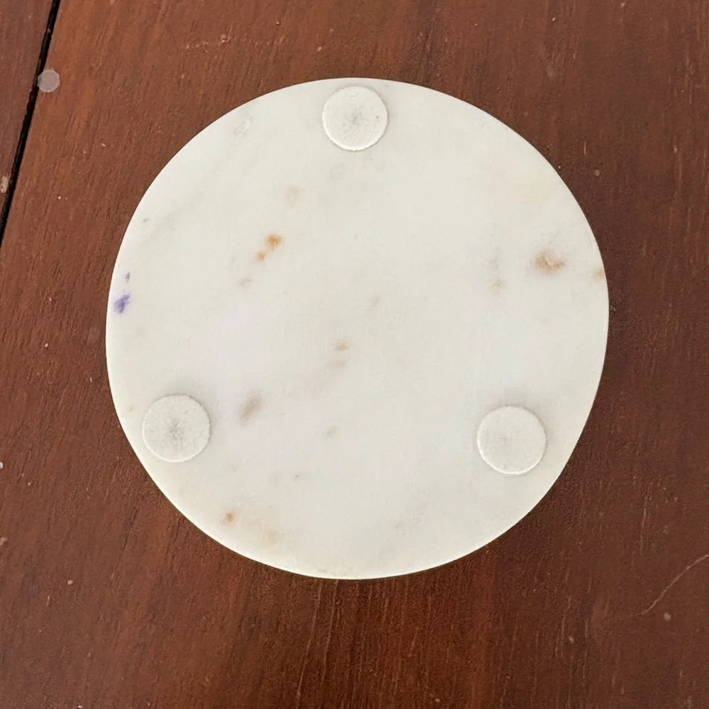 Set of 4 coasters with gold shamrocks